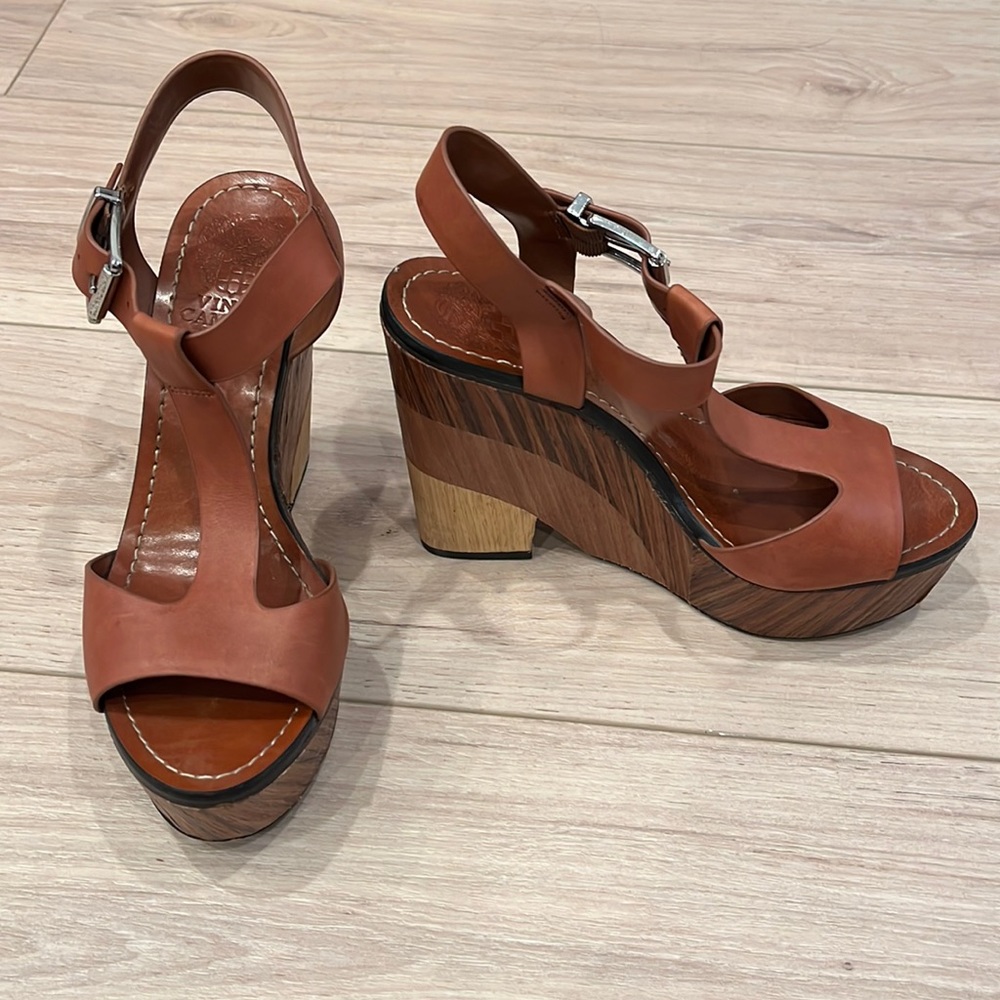 Brown Vince Camuto Wedges